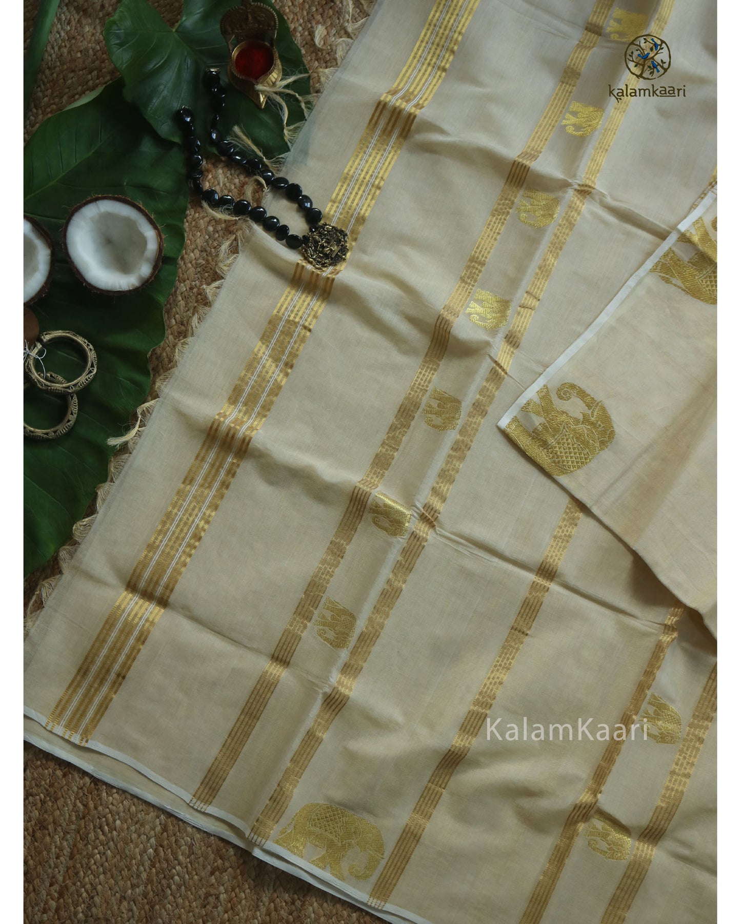 TISSUE ELEPHANT KASAVU SAREE