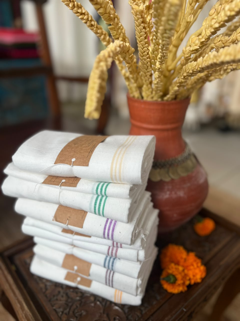 Kerala Muslin Thorthu (bath towel)