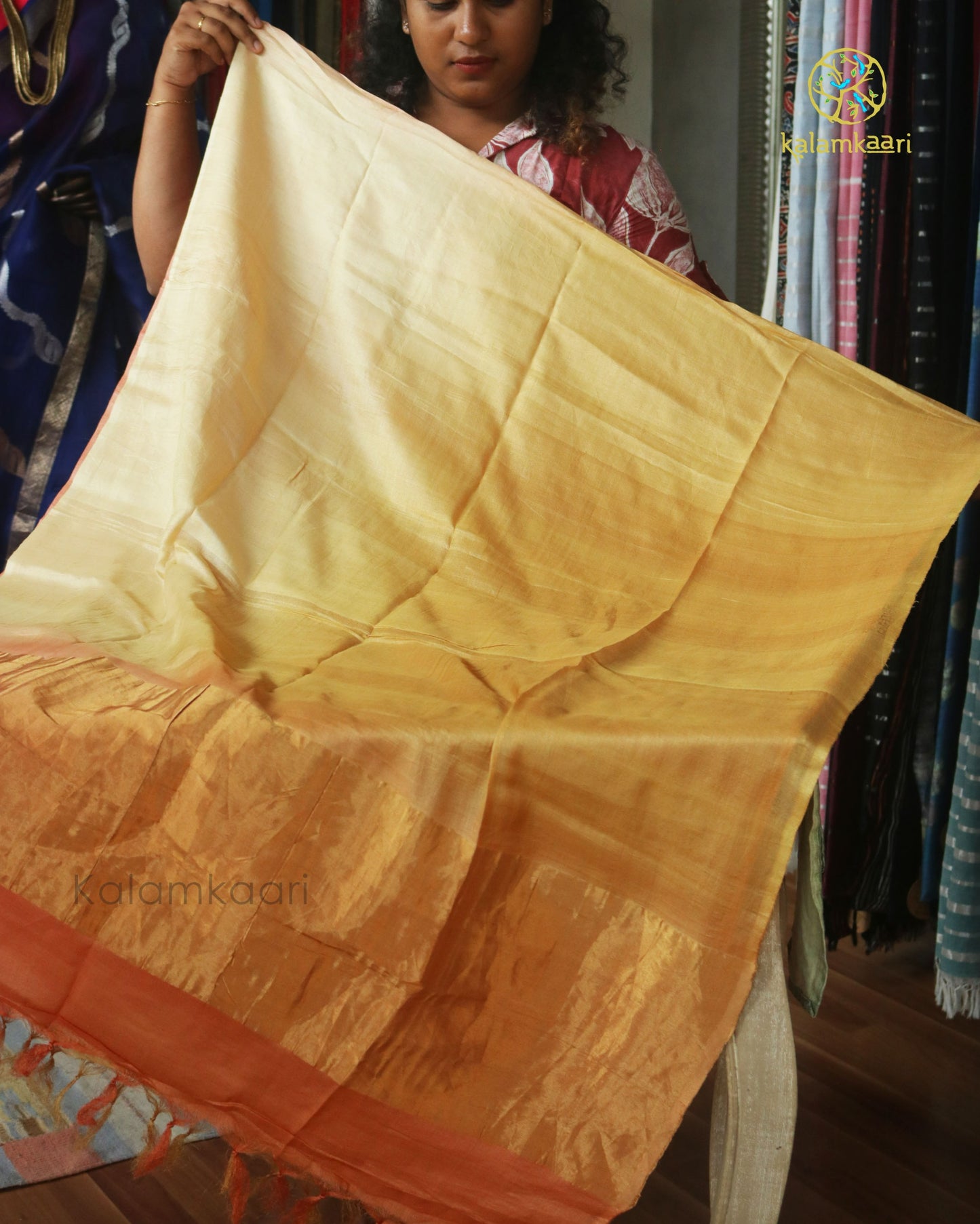 Tussar silk dupatta