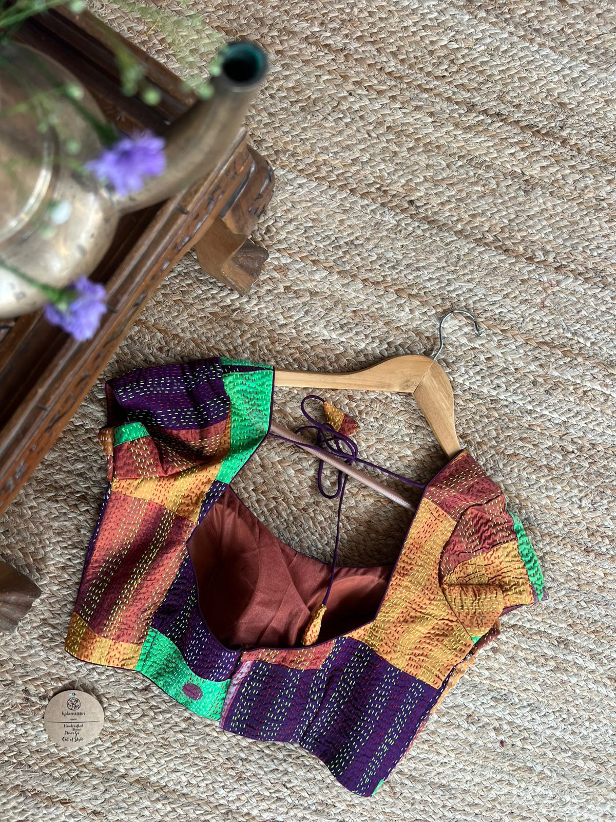 Kantha silk blouse