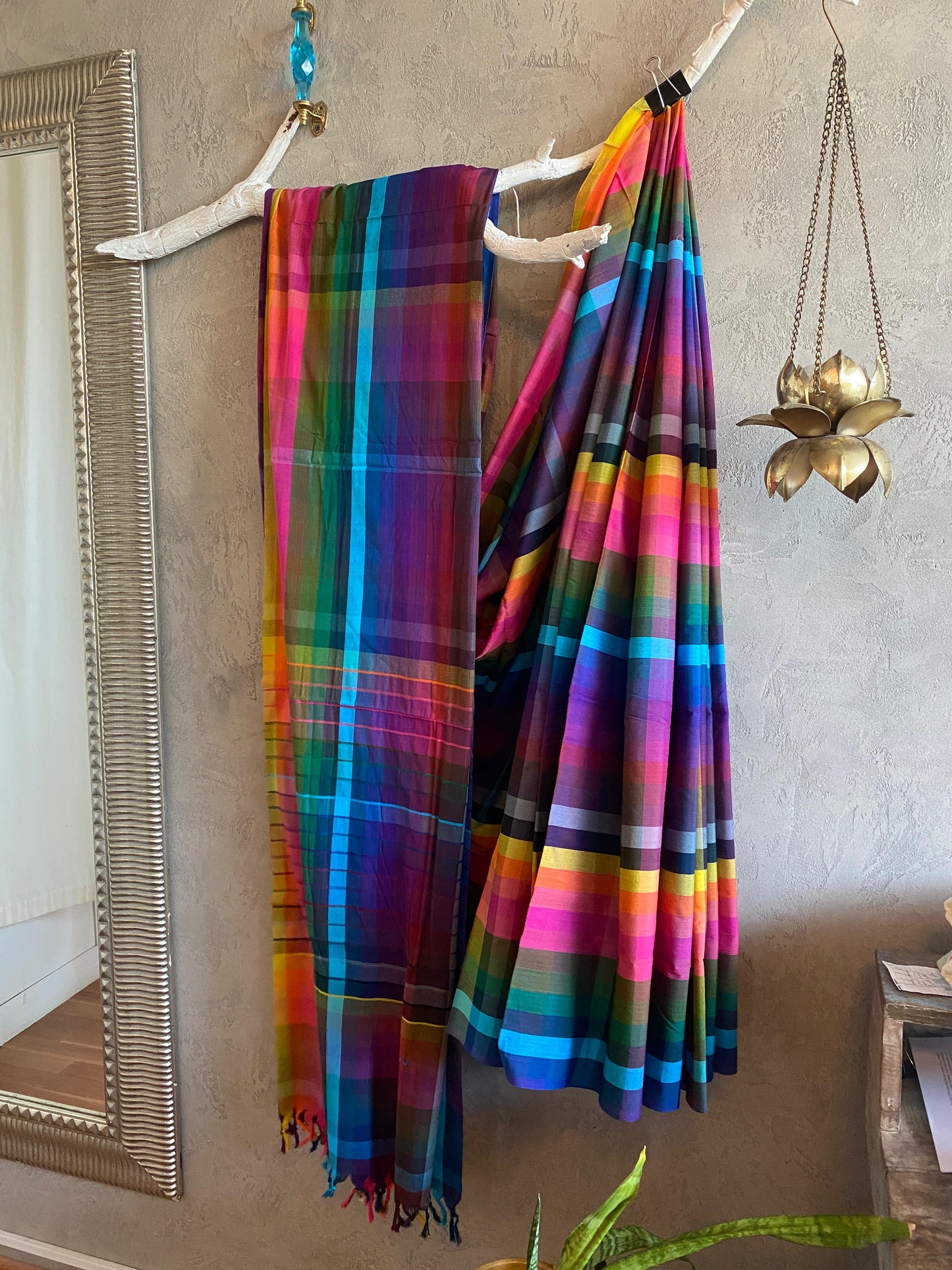 MULTICOLOR COTTON HANDLOOM SAREE