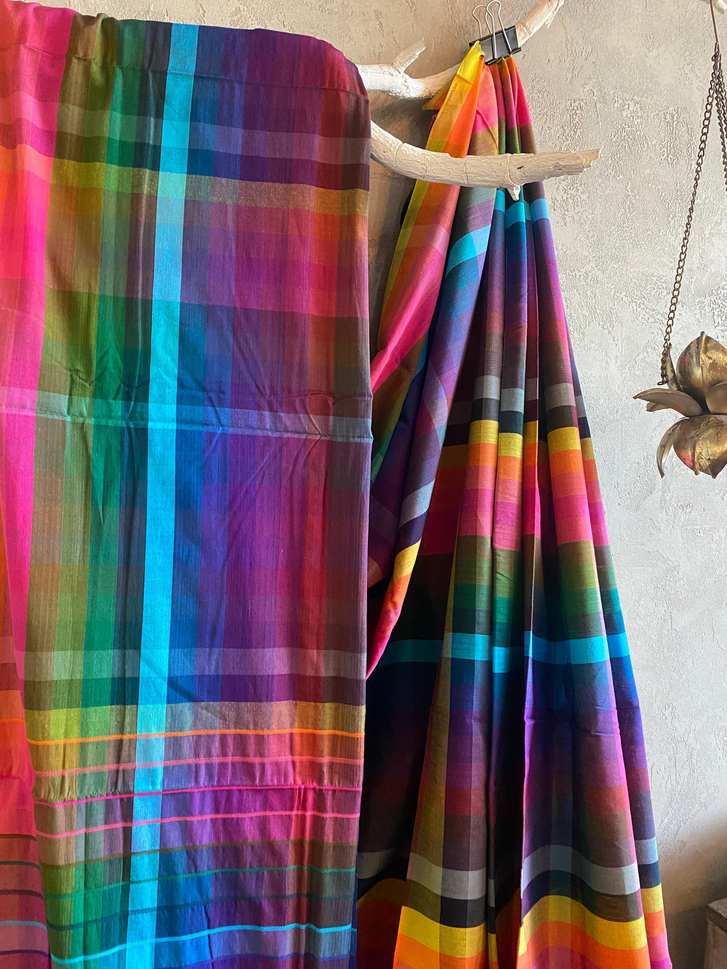 MULTICOLOR COTTON HANDLOOM SAREE