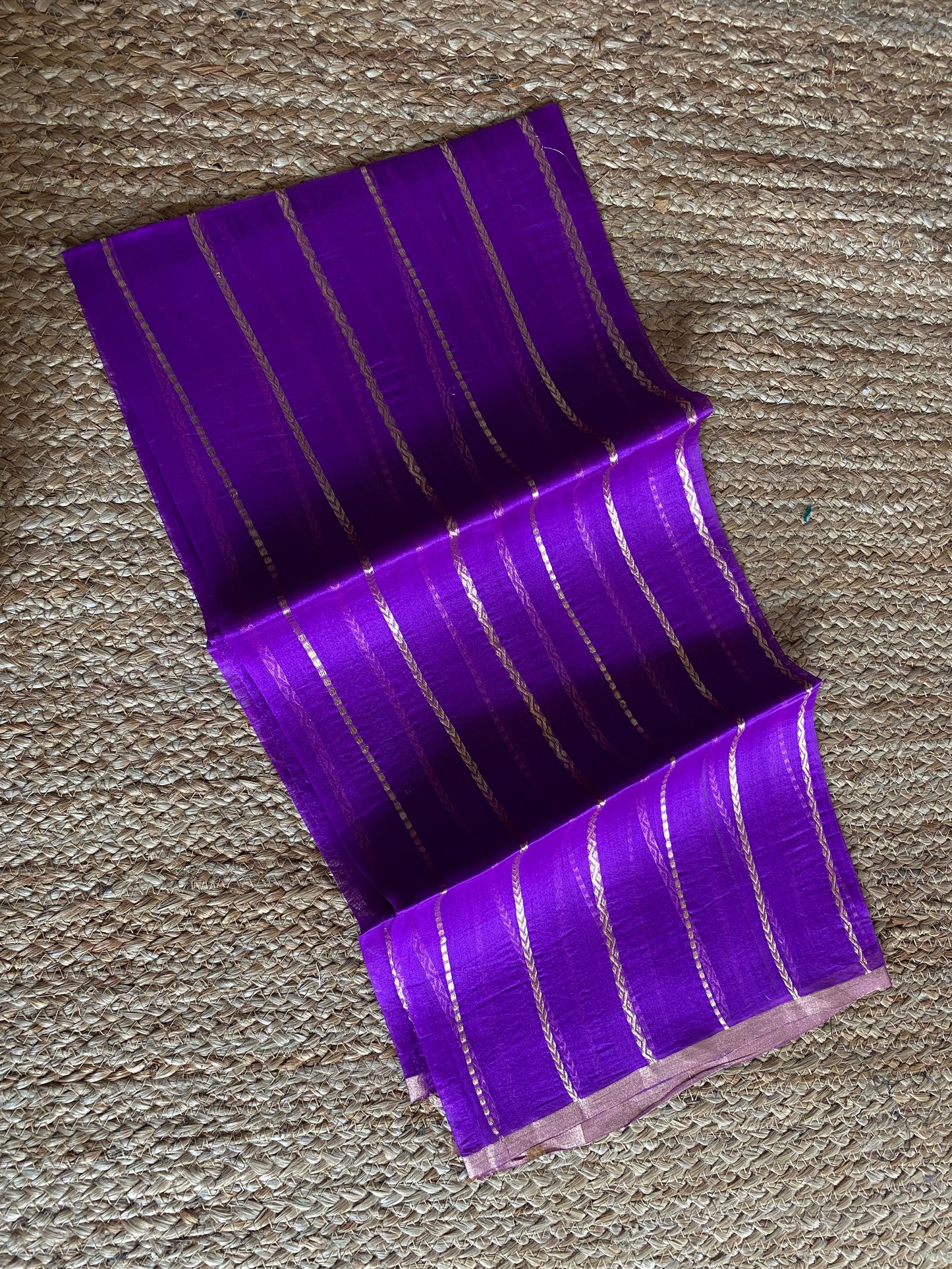 BANARASI ORGANZA SAREE - PURPLE