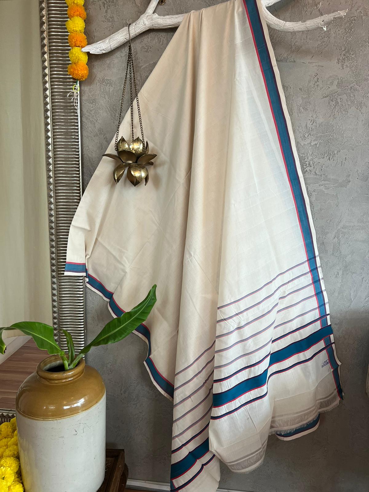 MULTI COLOR STRIPE KARA SAREE
