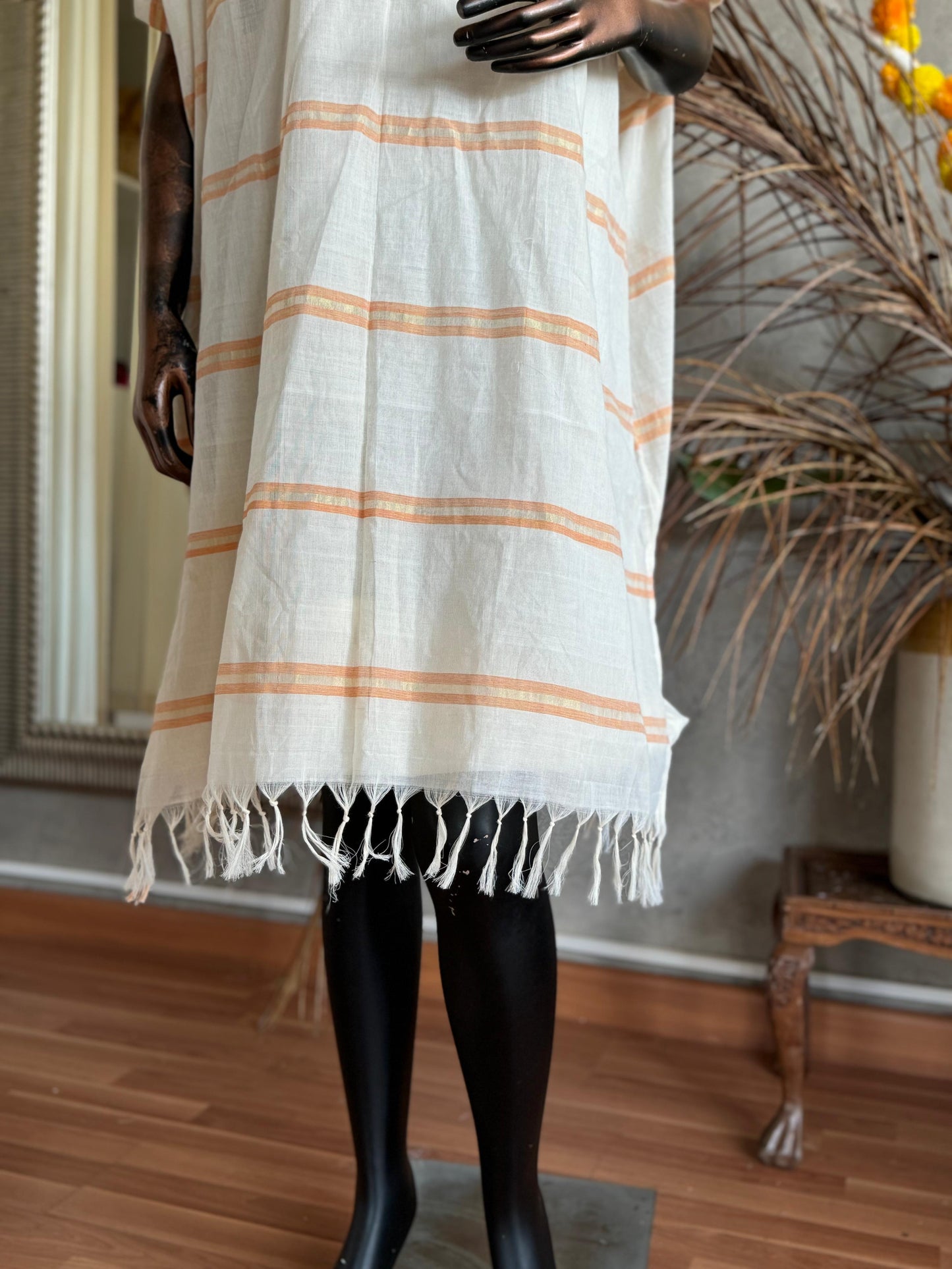 Kasavu Kaftan Dress ( Kaithari Onam)