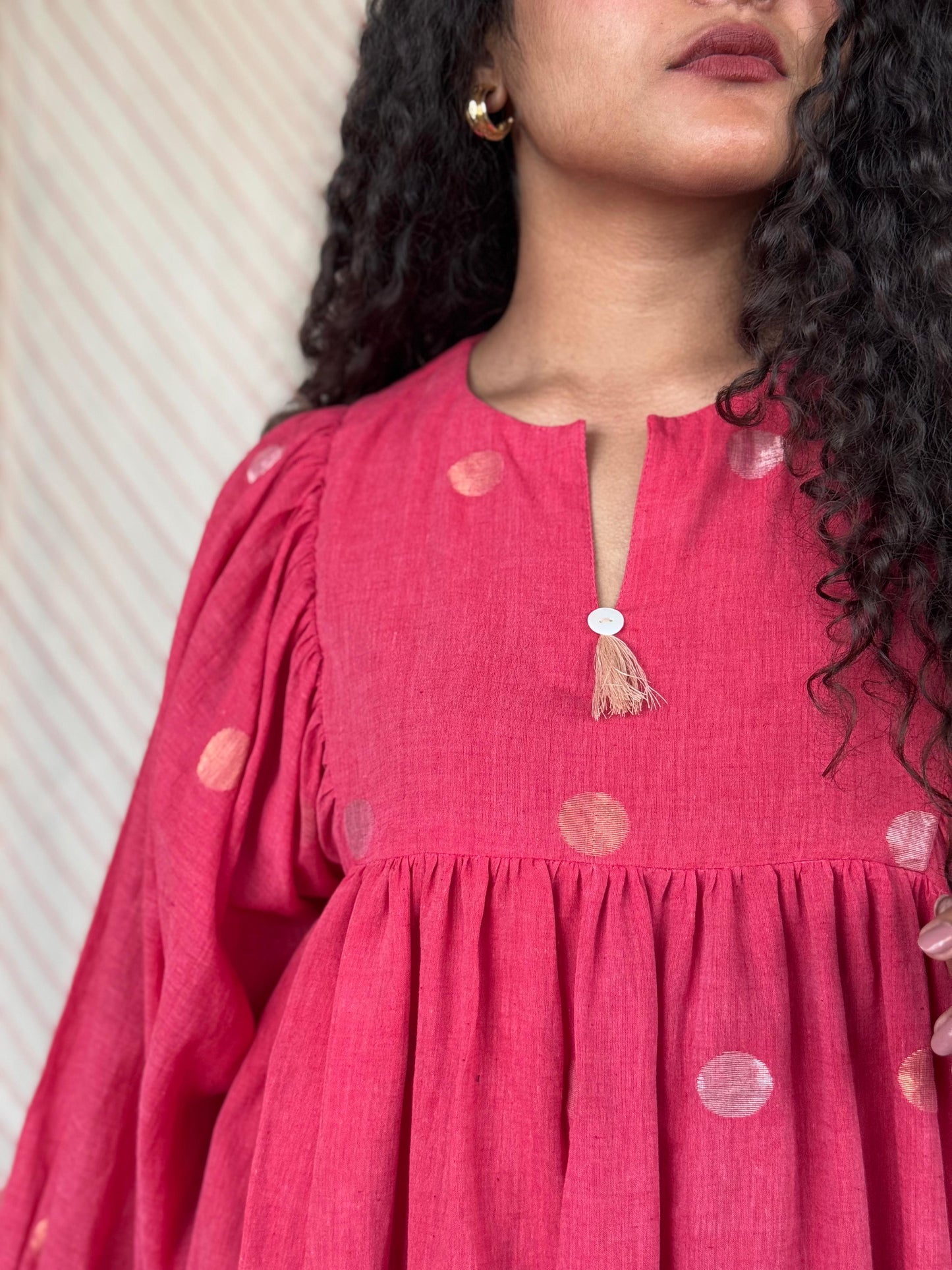 'Rose Reverie' Jamdani dress