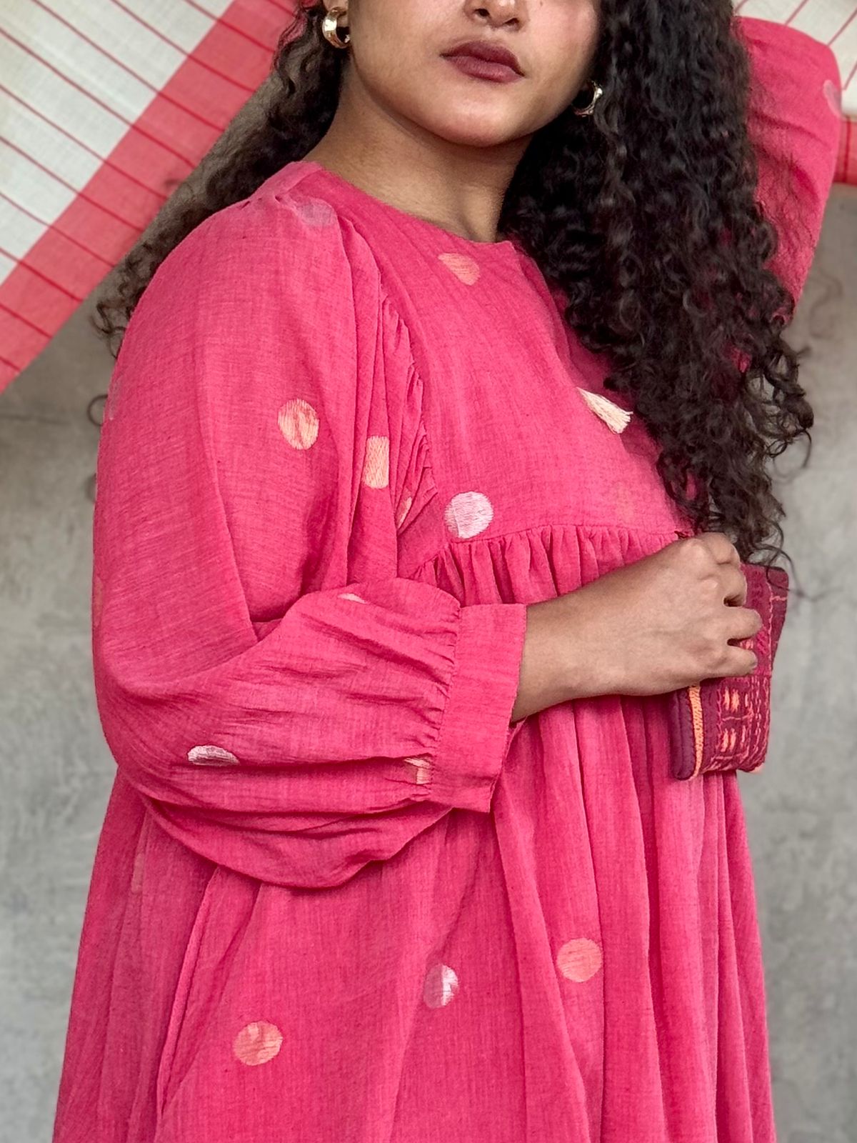 'Rose Reverie' Jamdani dress