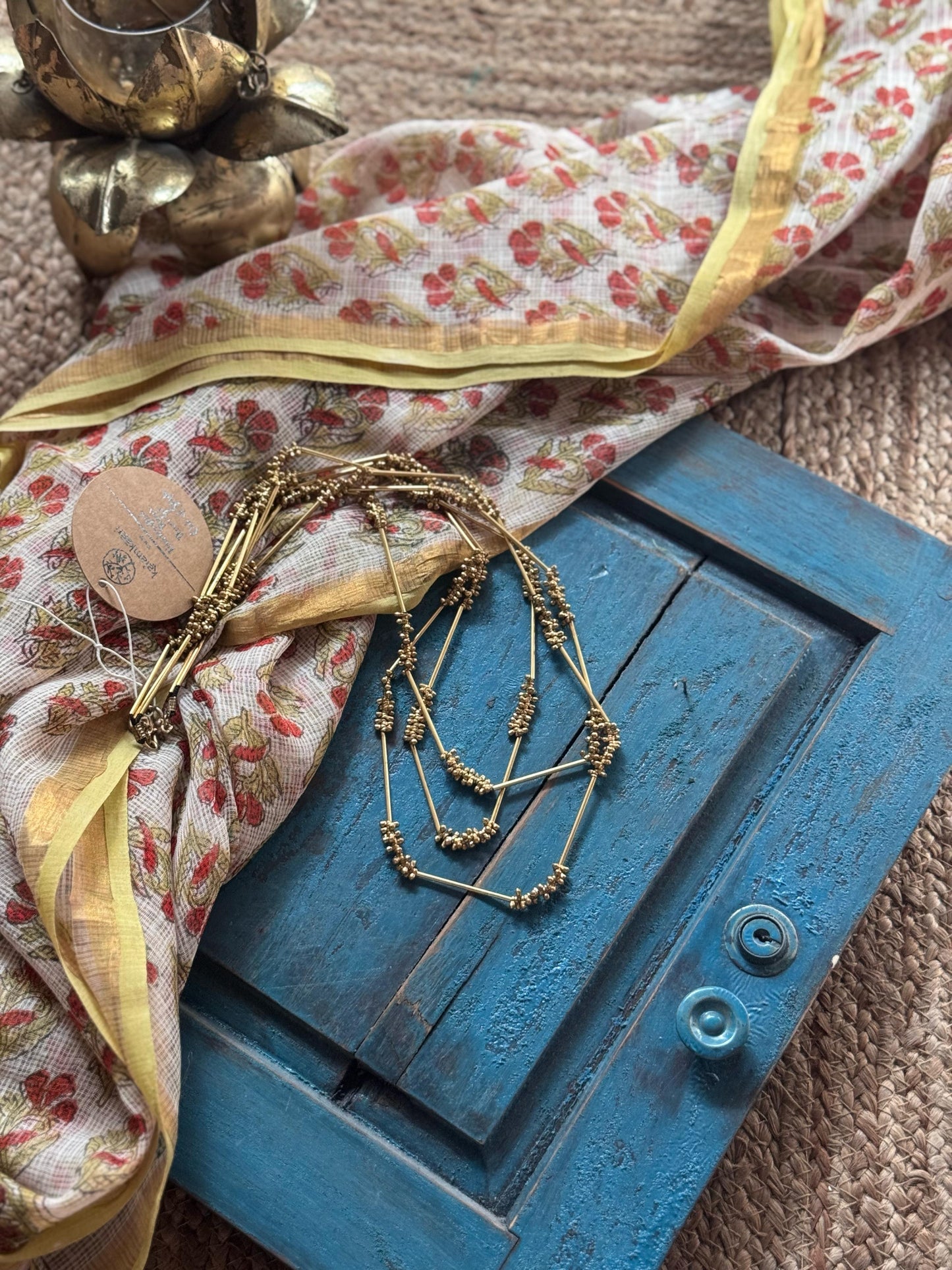 Brass 3 Layered mala