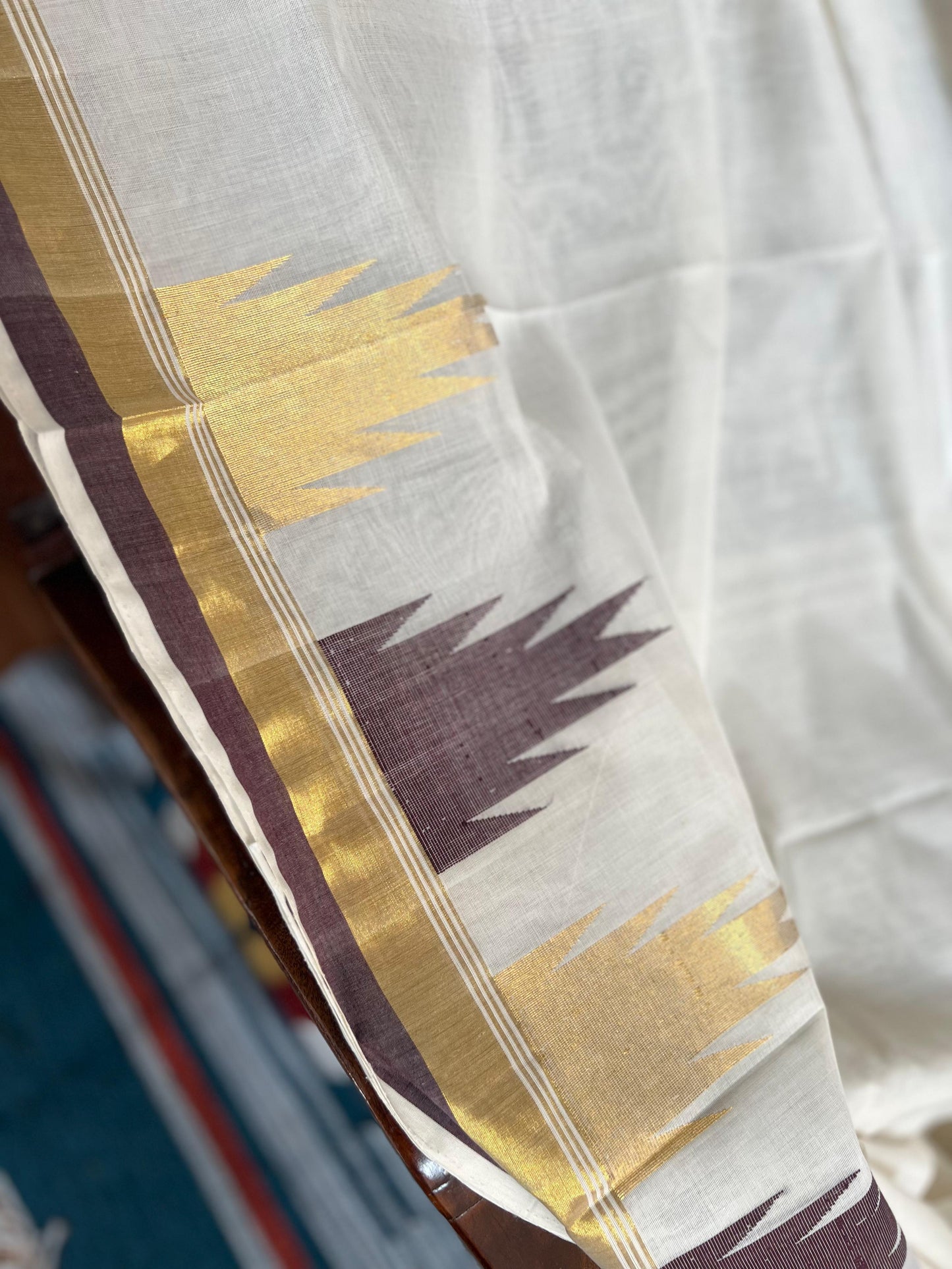 Coffee Temple Kasavu saree