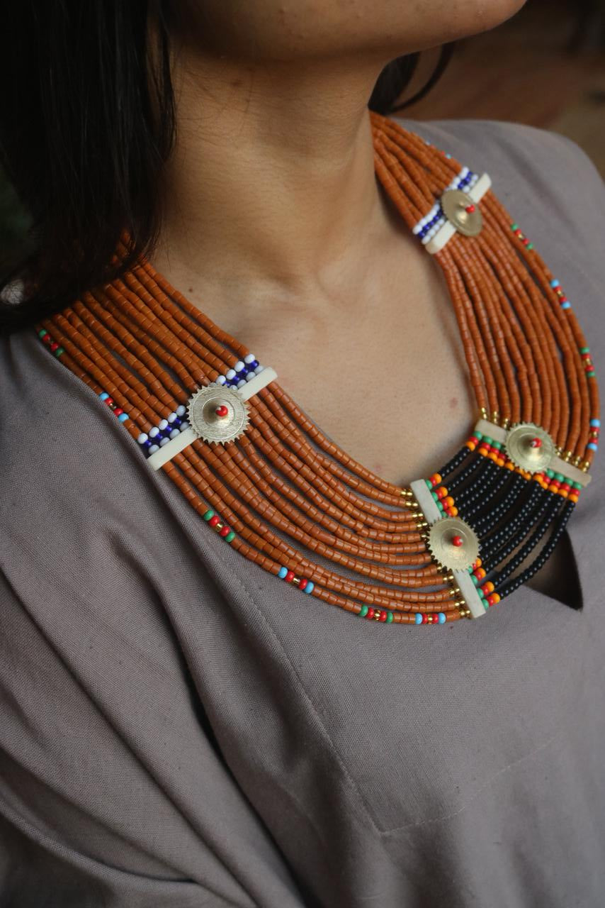 HEISHI BEAD NAGA TRIBAL NECKLACE