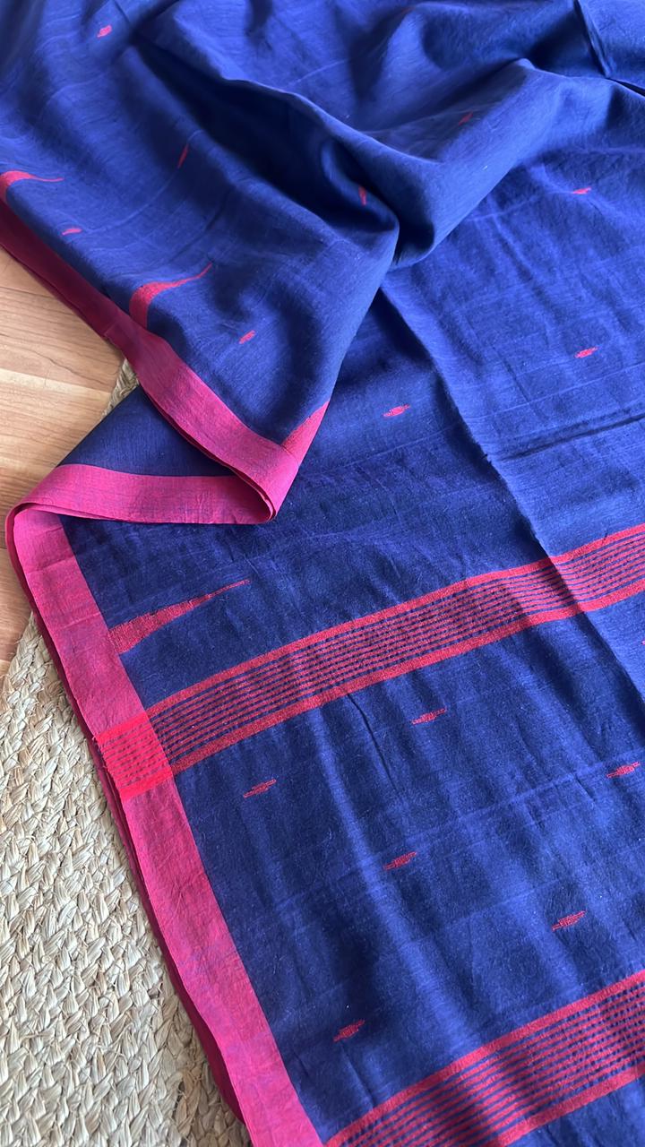 Bengal jamdani Saree _BLUE
