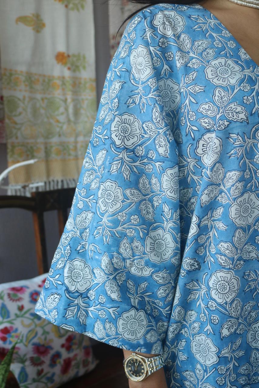 COTTON PRINTED LONG DRESS