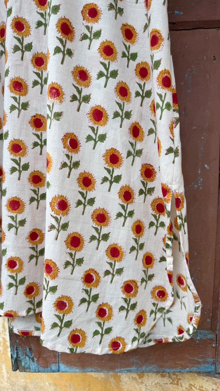PRINTED COTTON SHIRT DRESS