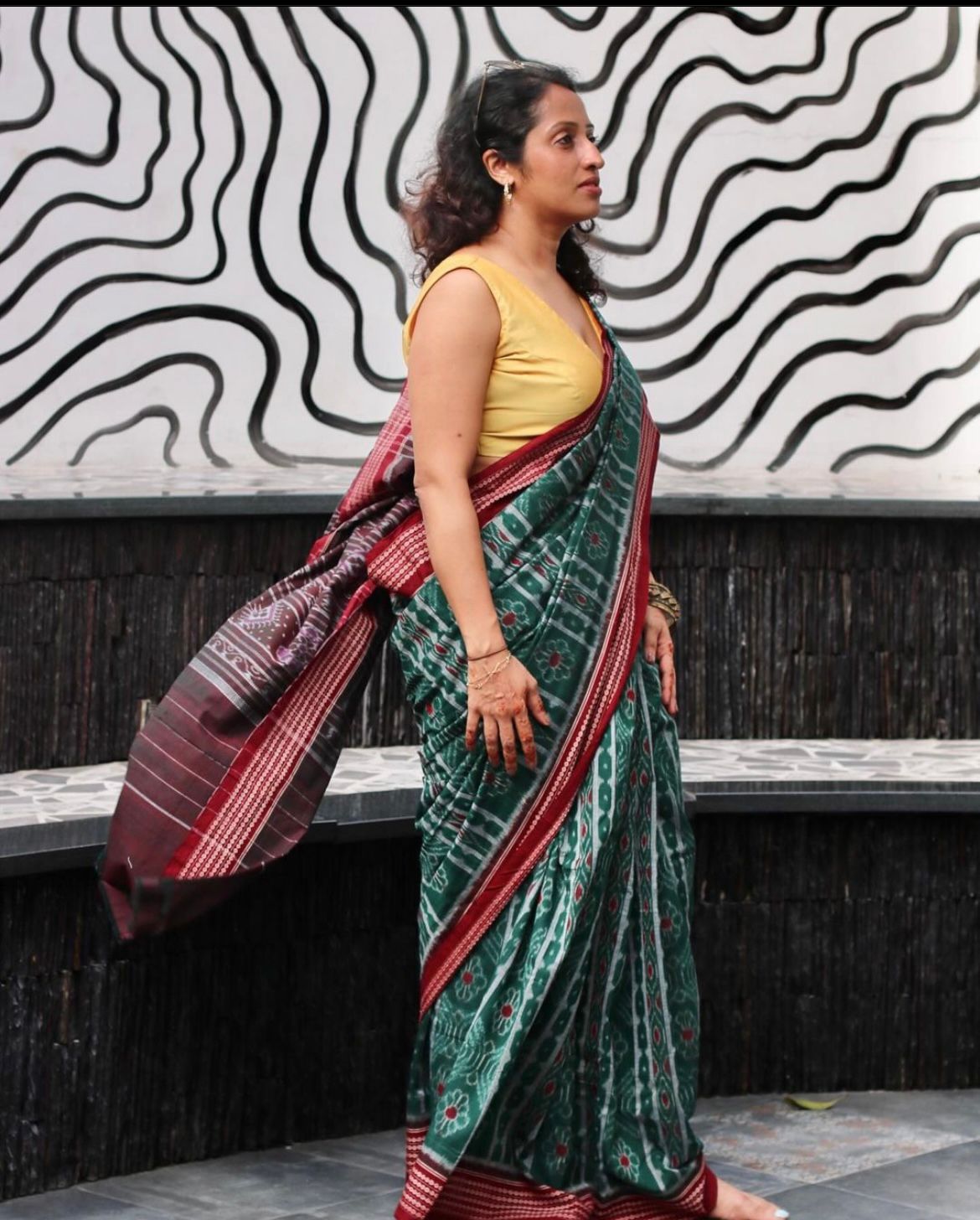 Nabakothi Orissa Cotton Ikat Saree