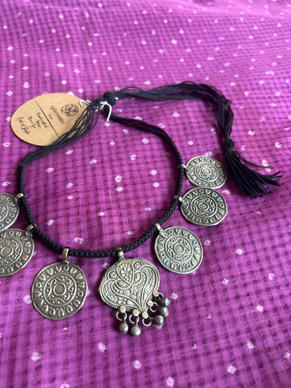 OXIDISED SILVER NECK PIECE