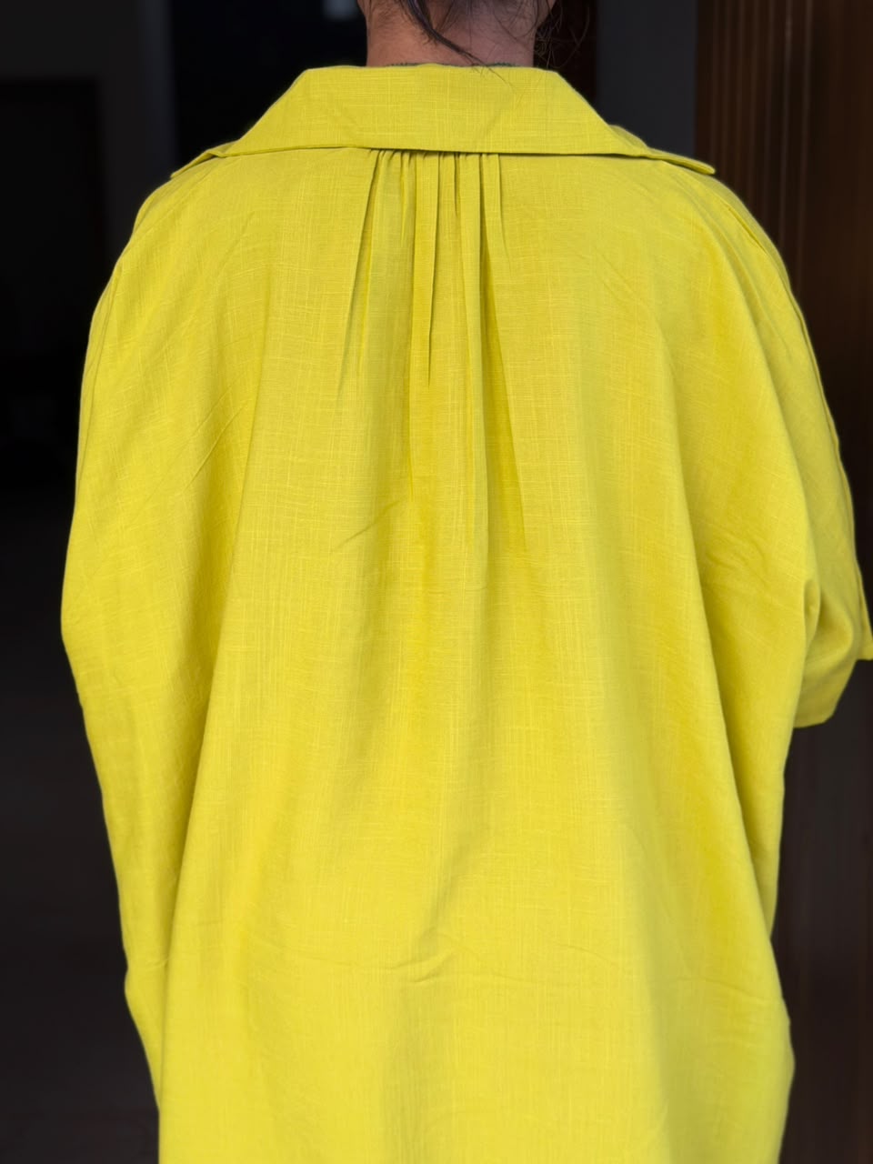 COTTON LINEN KAFTAN DRESS