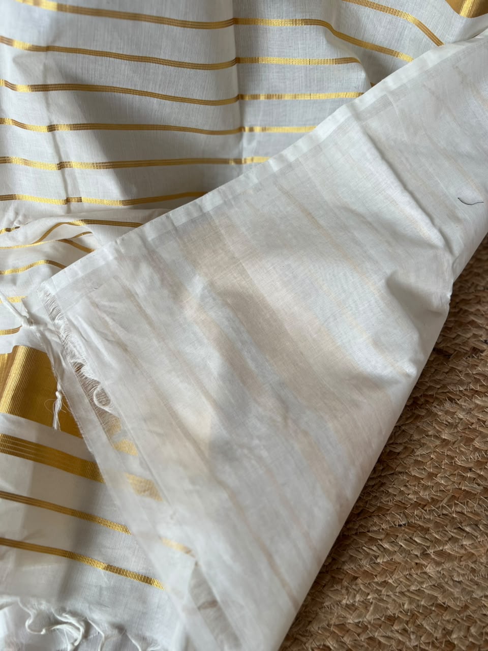 SPECIAL KATTIKARA PALLU WITH STRIPED BODY