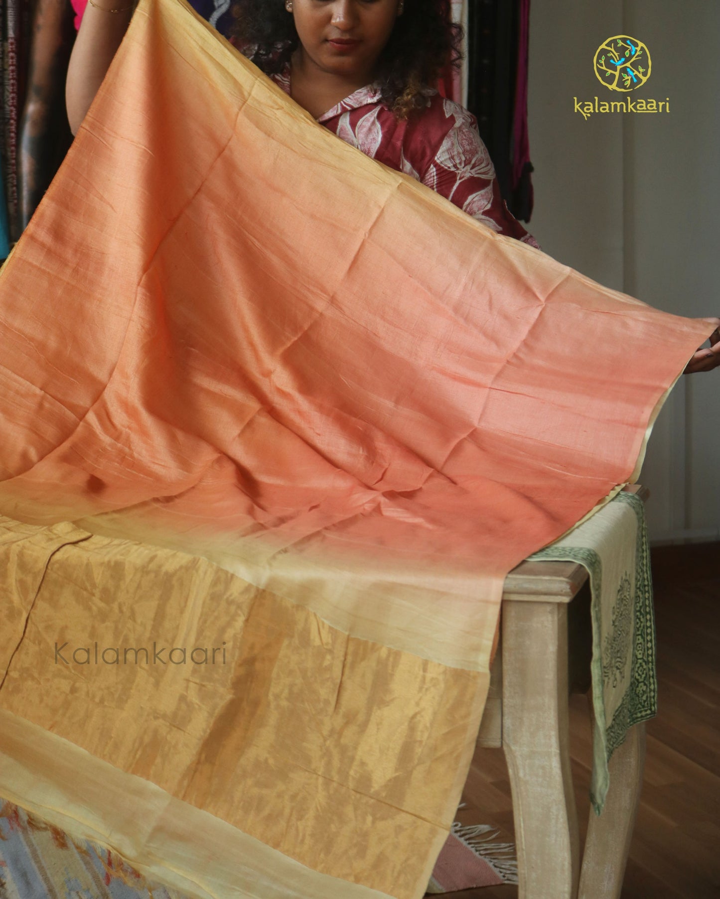 Tussar silk dupatta