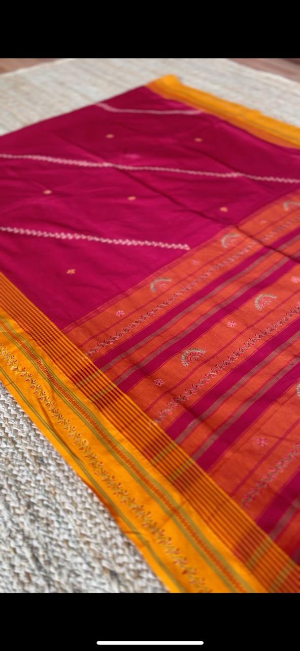 Chettinad cotton saree with embroidery(RELOVE)