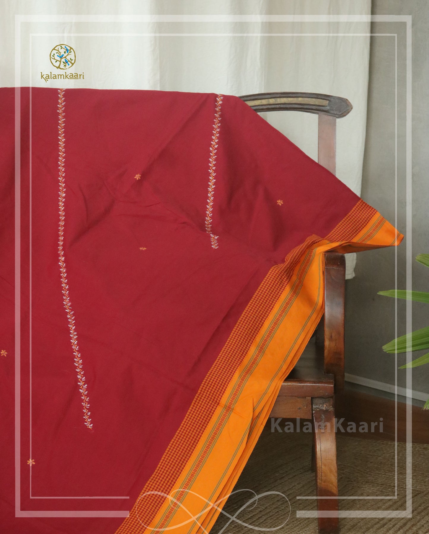 Chettinad cotton saree with embroidery(RELOVE)