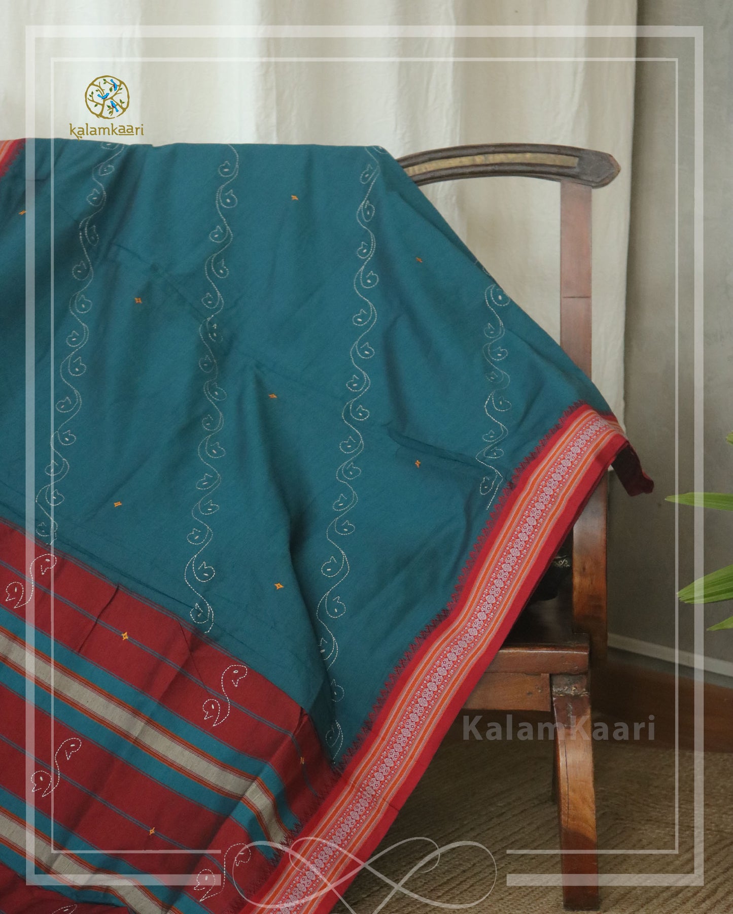 SILK COTTON EMBROIDERY BODY SAREE (RELOVE)