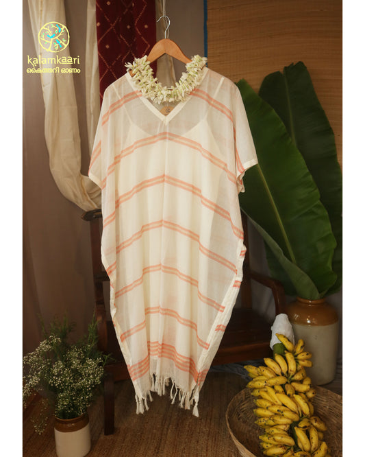 Kasavu Kaftan Dress ( Kaithari Onam)