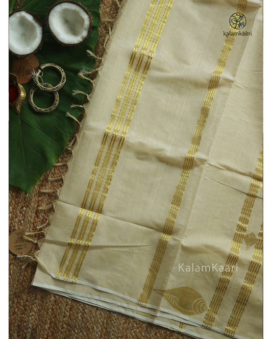 TISSUE SHANKU KASAVU SAREE