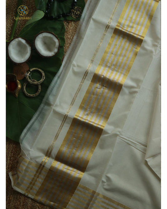5" SILVER AND GOLD ZARI BORDER