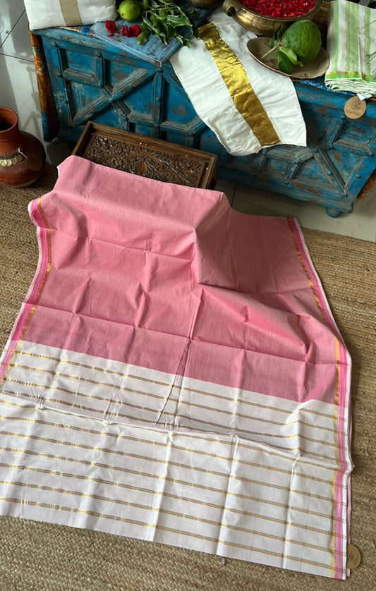 Rose Kasavu Saree