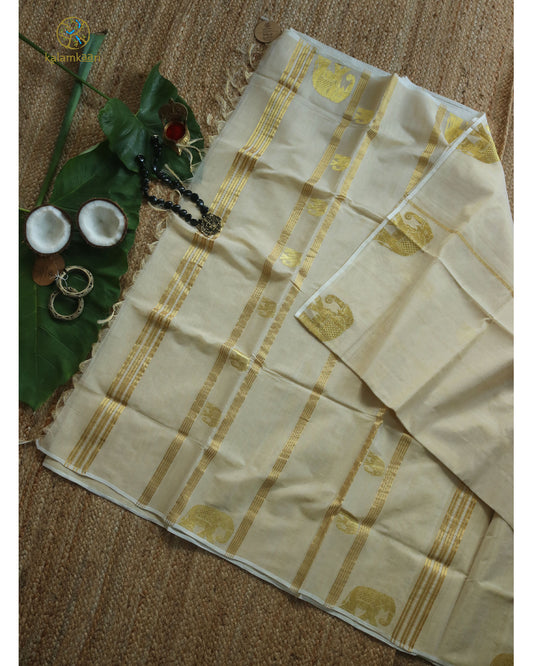 TISSUE ELEPHANT KASAVU SAREE