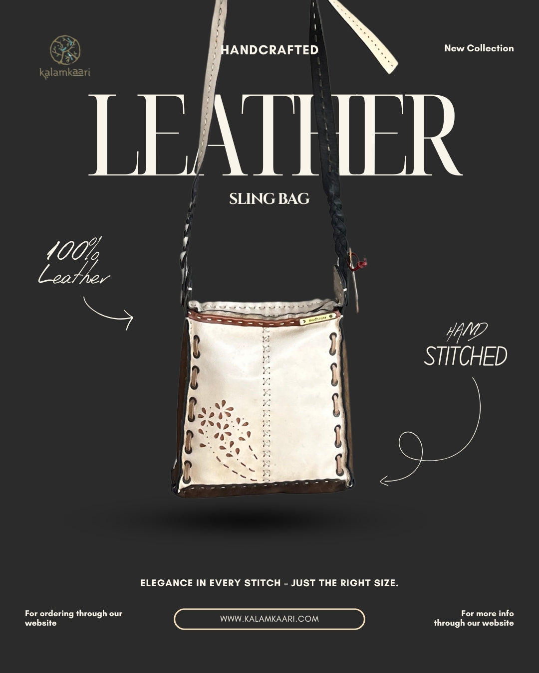 Leather sling bag _
