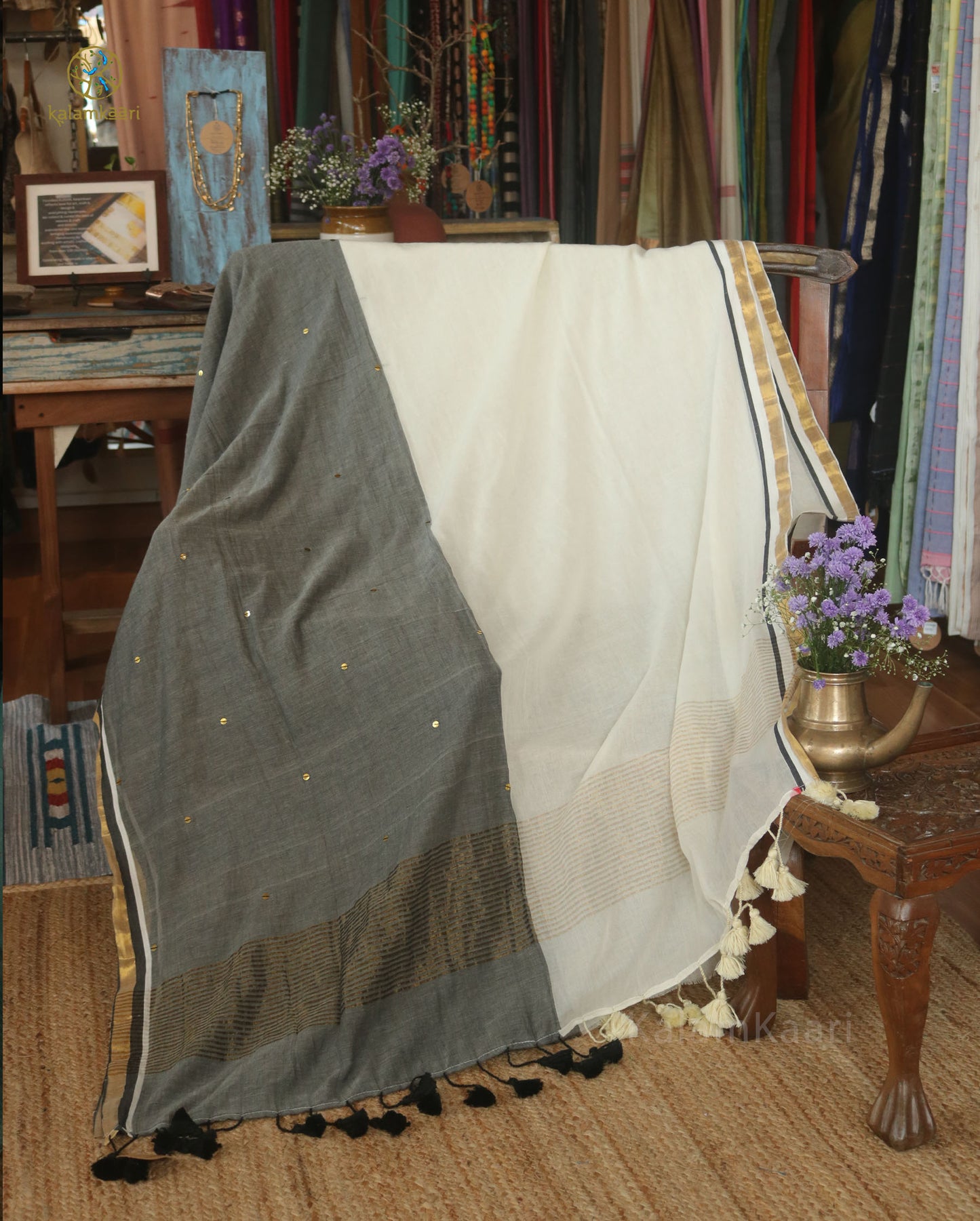 Mul cotton saree