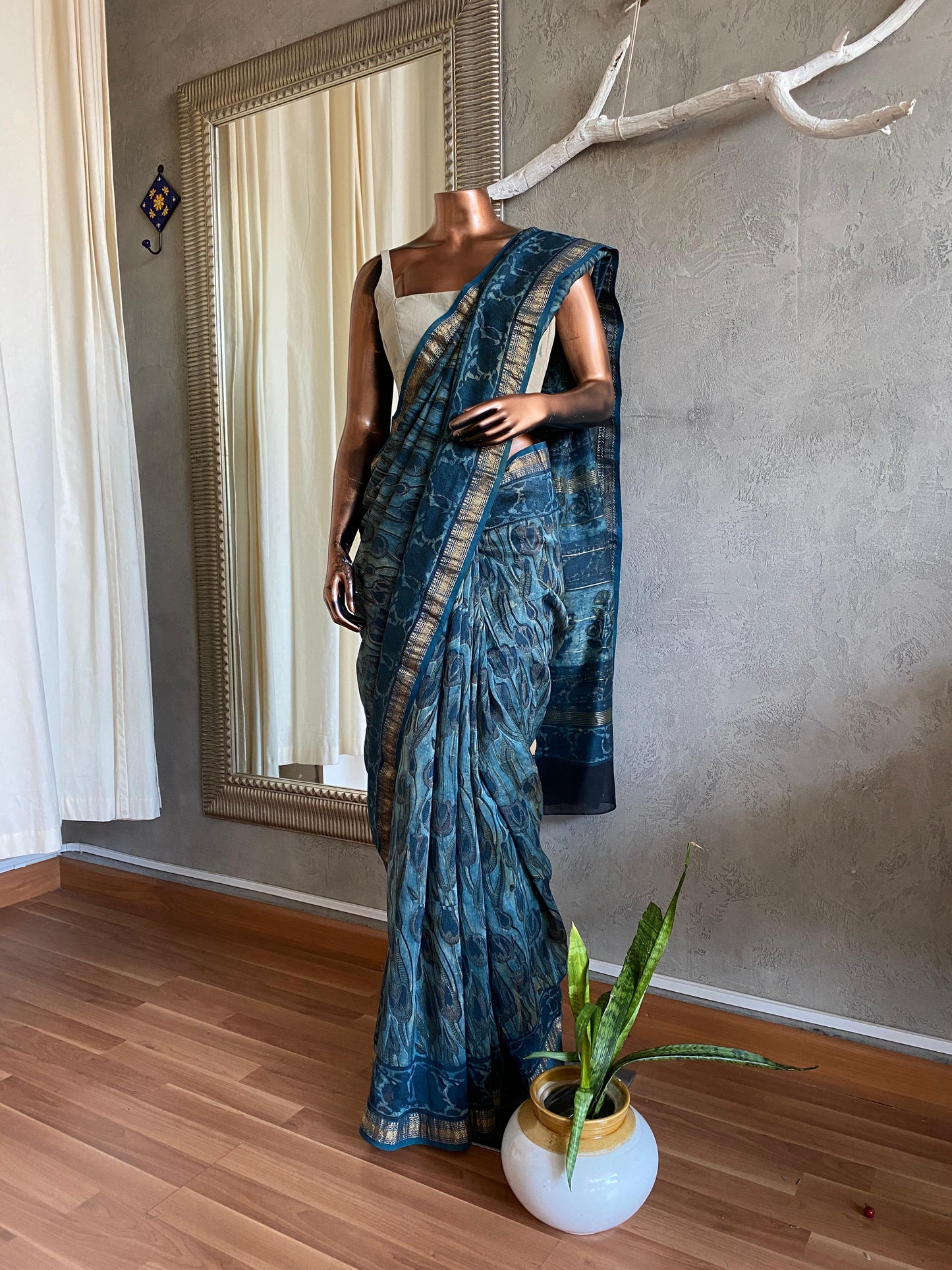 MAHESHWARI VANASPATI PRINT SAREE