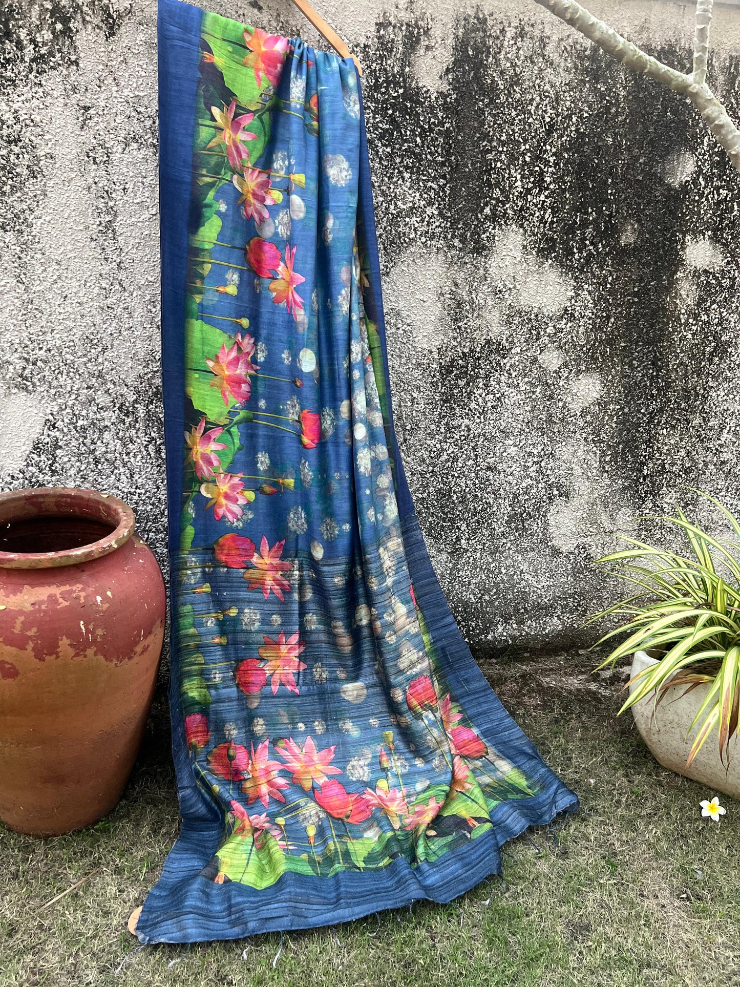 PRINTED HANDLOOM TUSSAR SAREE