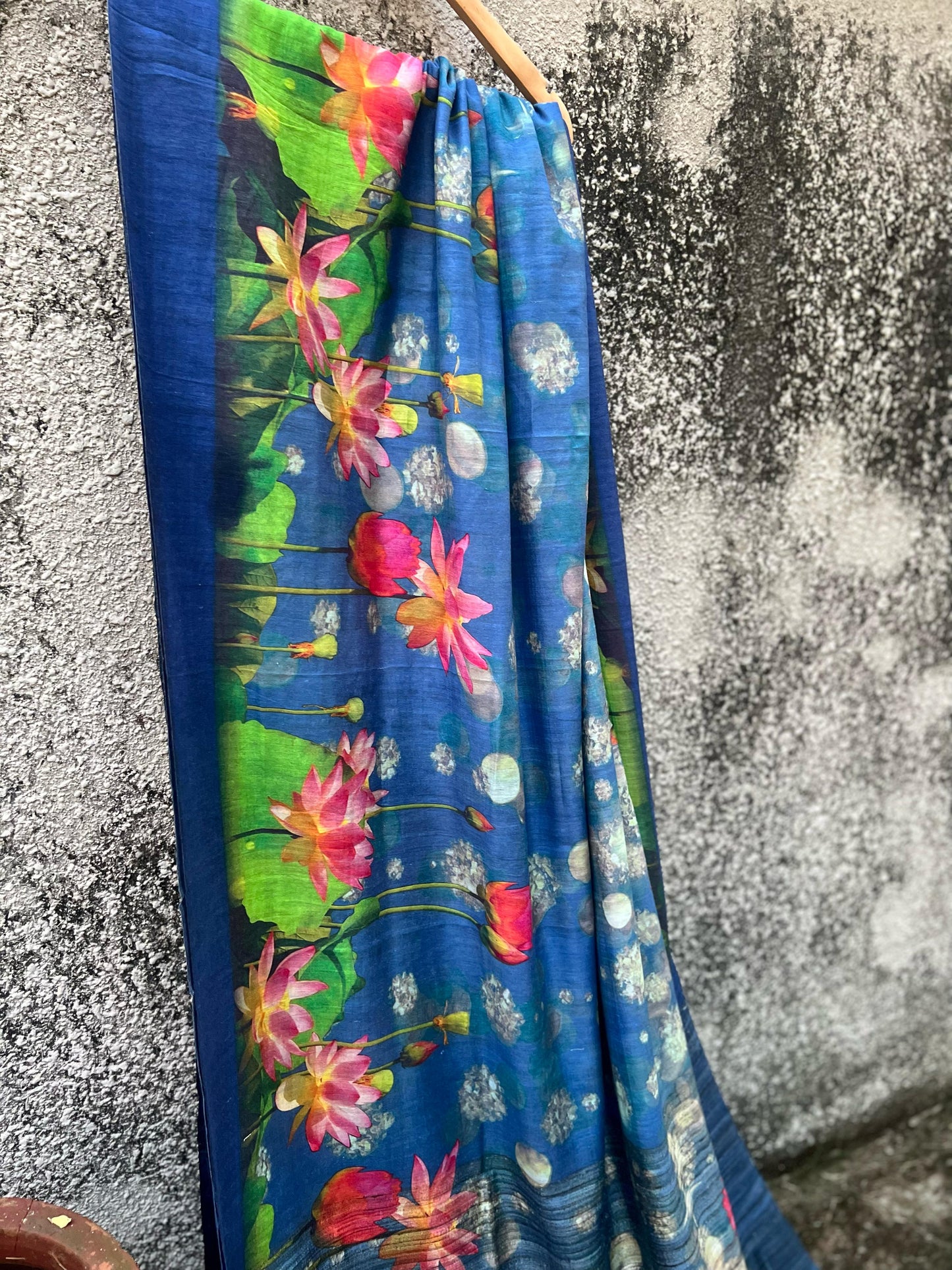 PRINTED HANDLOOM TUSSAR SAREE