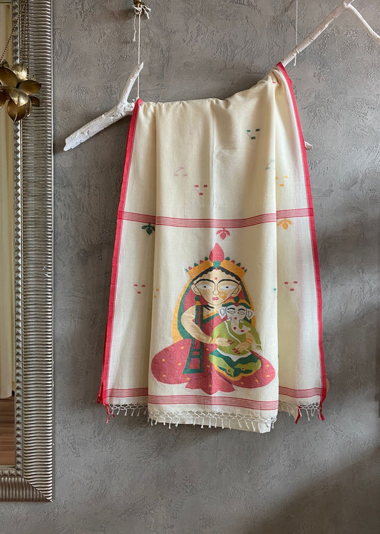 DEVI GANESHA JAMDANI SAREE