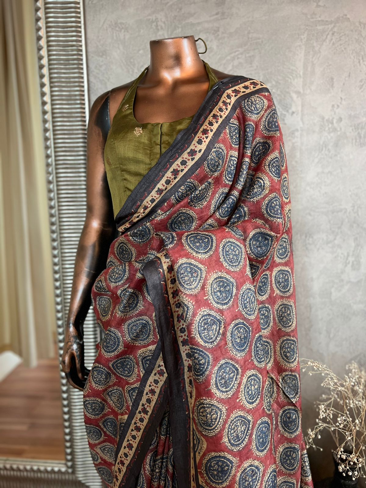 PRINTED TUSSAR SAREE