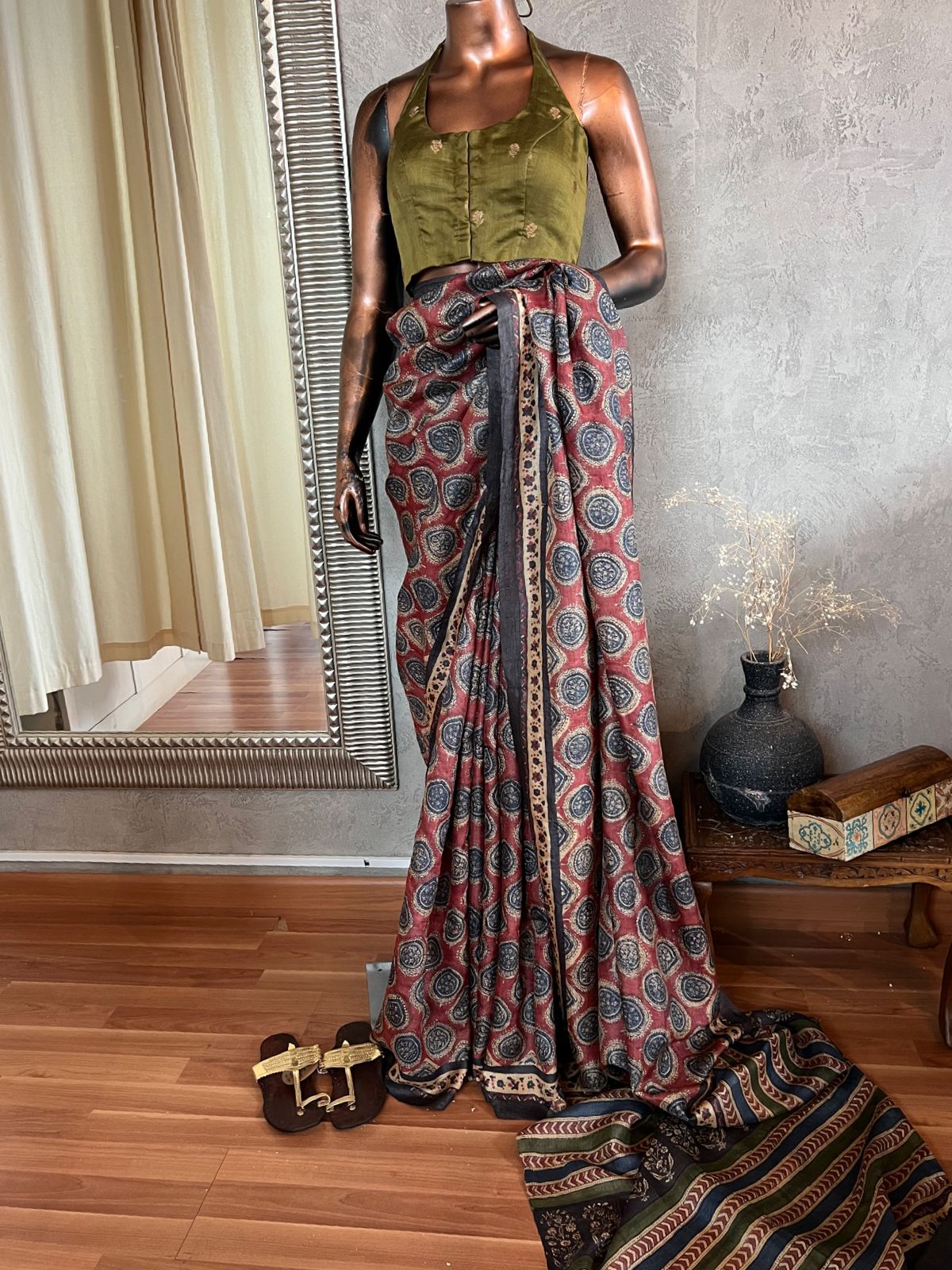 PRINTED TUSSAR SAREE