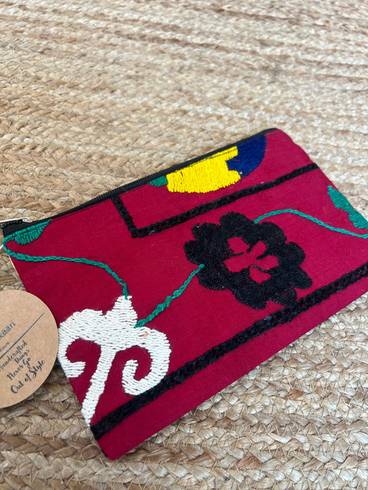 SUZANI EMBROIDERED POUCH