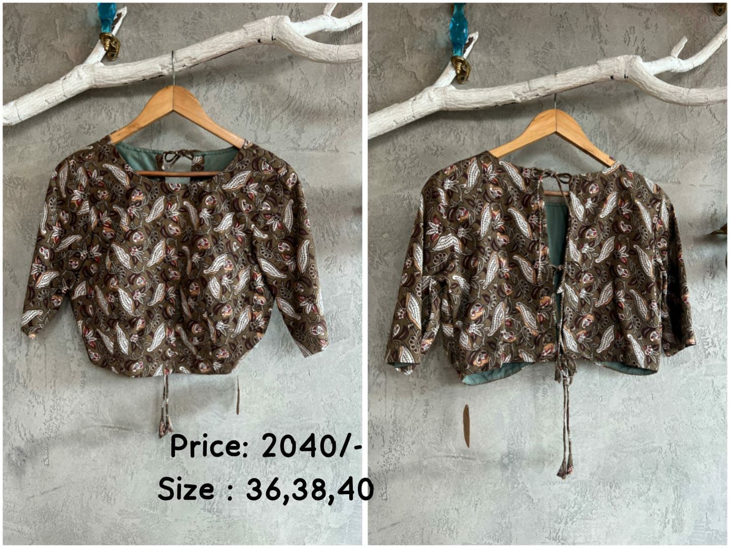 Printed cotton blouse