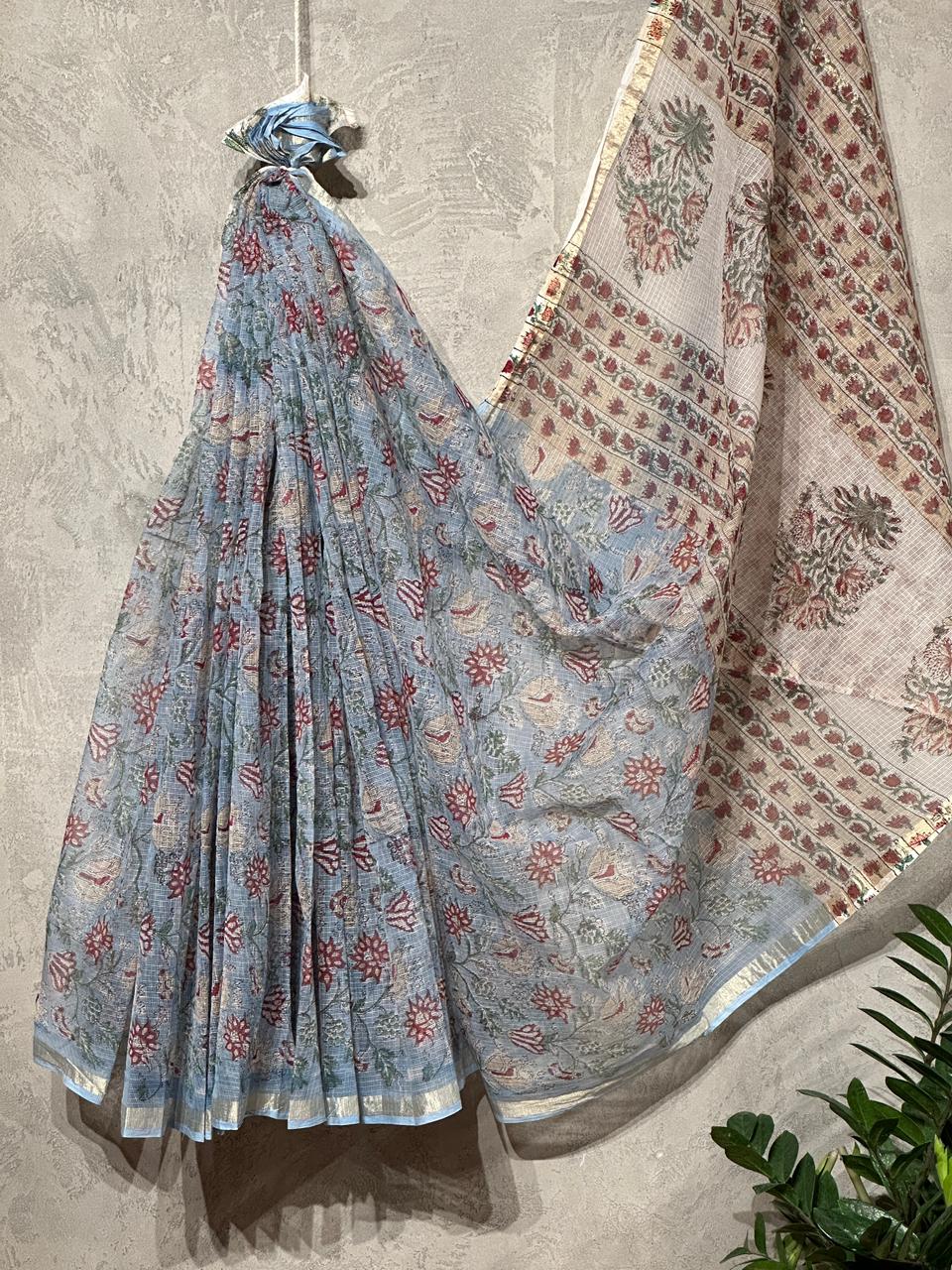 HAND BLOCK PRINTED KOTA SAREE