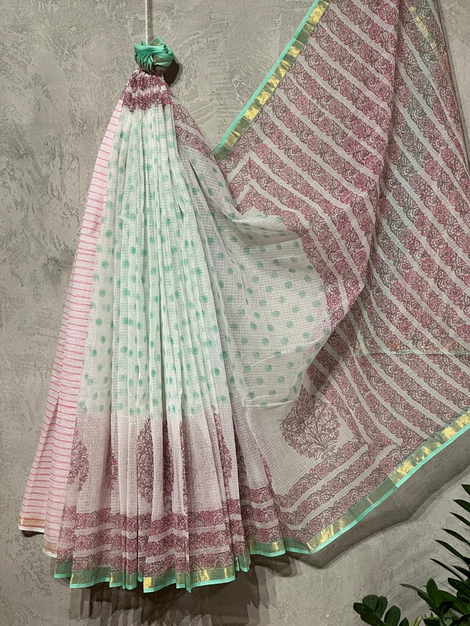 HAND BLOCK PRINTED KOTA SAREE