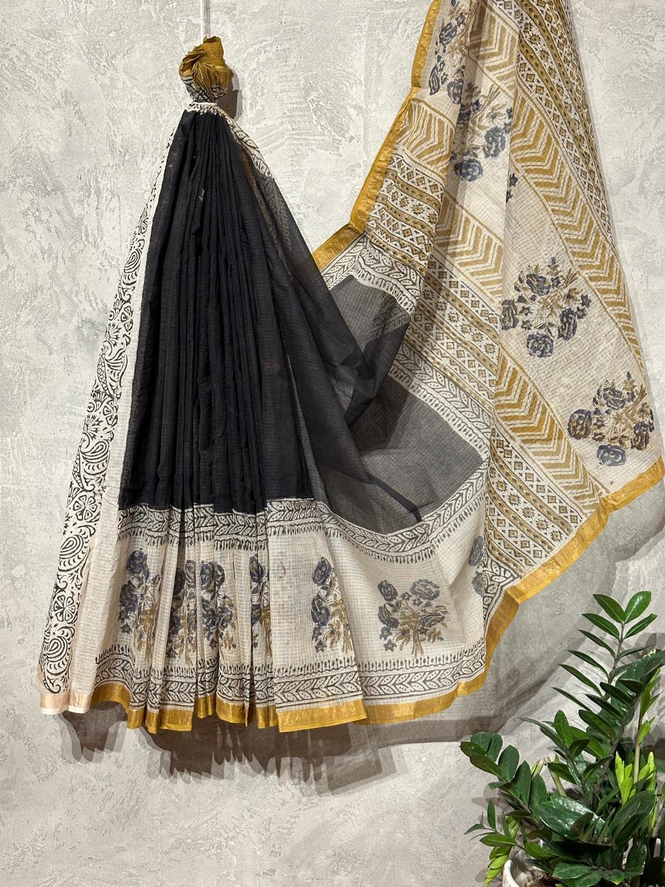 HAND BLOCK PRINTED KOTA SAREE