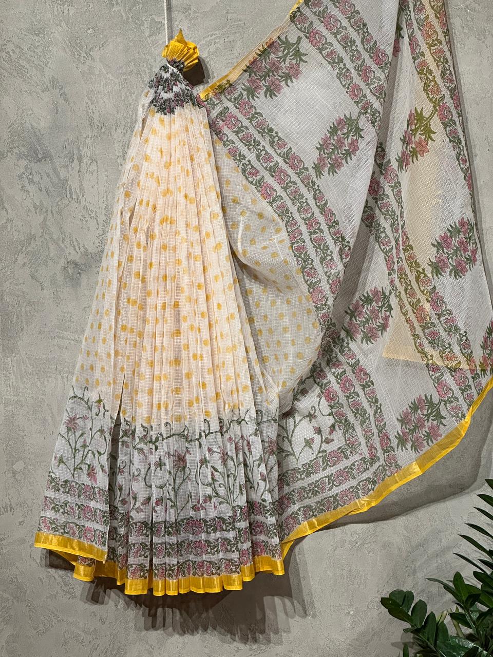 HAND BLOCK PRINTED KOTA SAREE