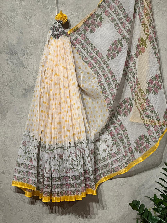 HAND BLOCK PRINTED KOTA SAREE