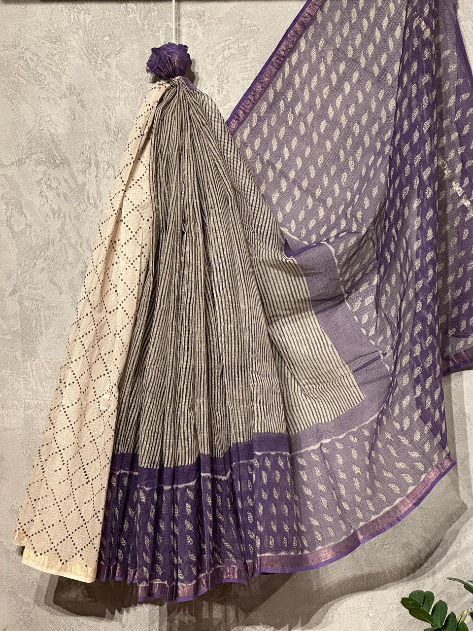 HAND BLOCK PRINTED KOTA SAREE