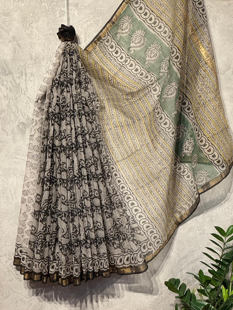 HAND BLOCK PRINTED KOTA SAREE