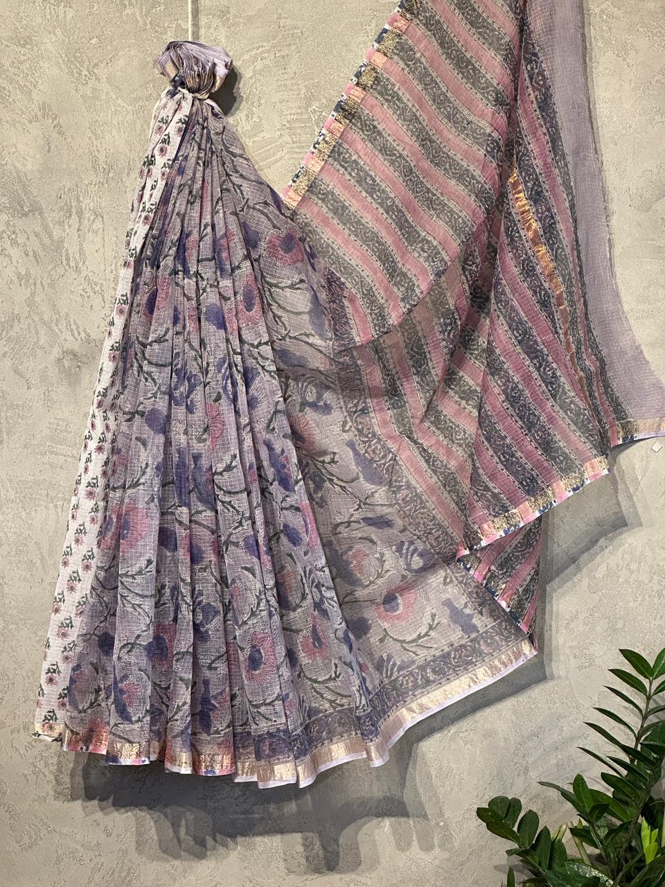 HAND BLOCK PRINTED KOTA SAREE