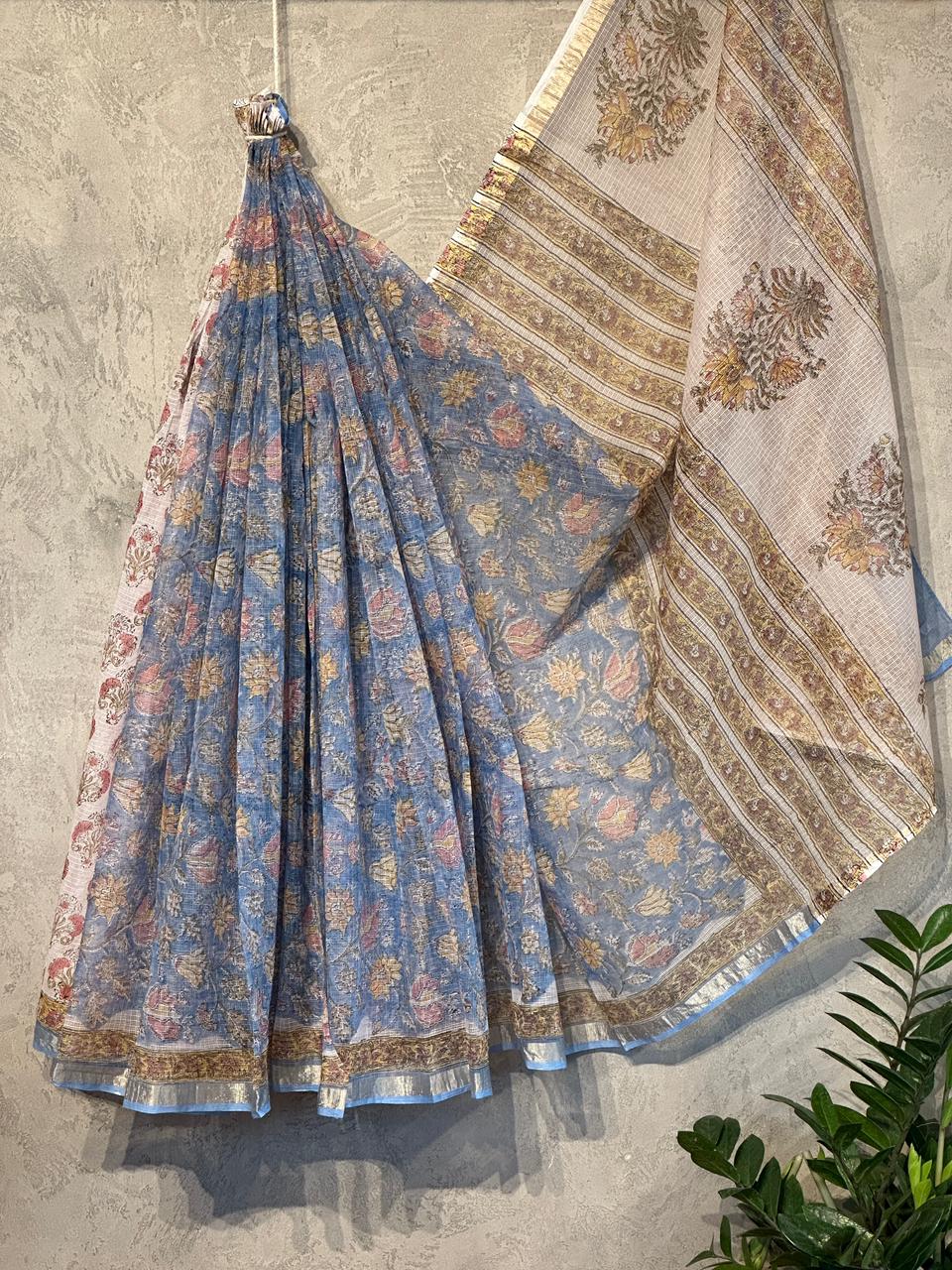 HAND BLOCK PRINTED KOTA SAREE