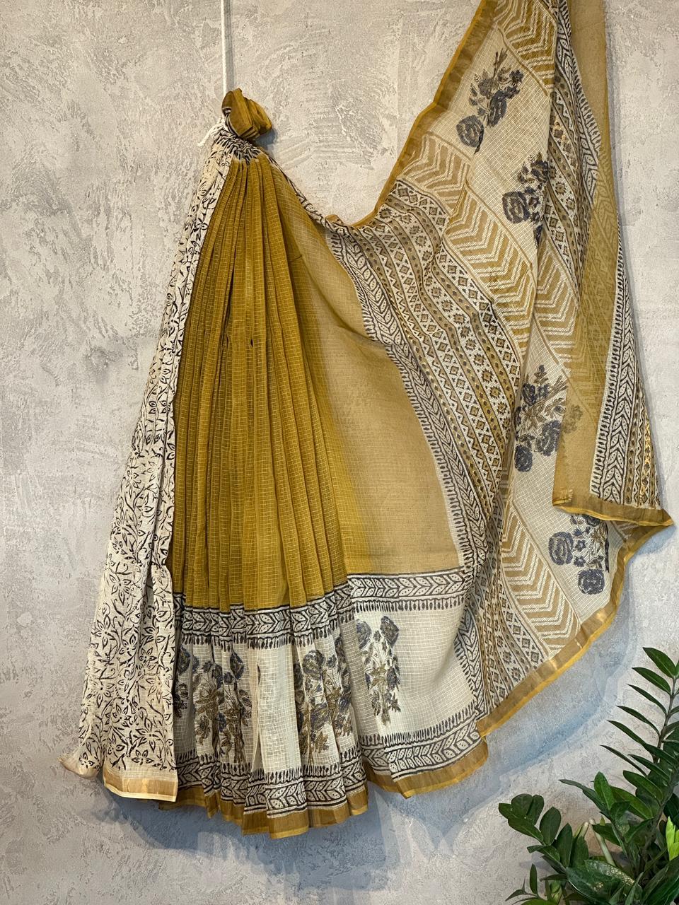 HAND BLOCK PRINTED KOTA SAREE